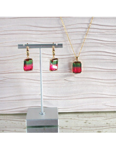 Komplet Naszyjnik z zawieszką STAL CHIRURGICZNA KOLCZYKI...