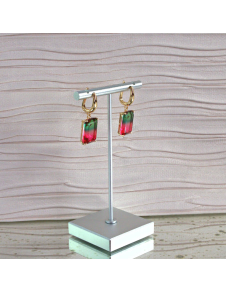 Komplet Naszyjnik z zawieszką STAL CHIRURGICZNA KOLCZYKI "BRYLANTY"