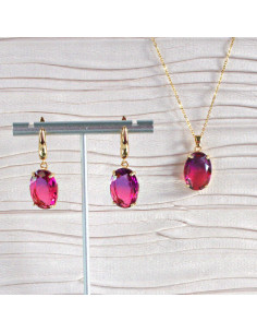 Komplet Naszyjnik z zawieszką STAL CHIRURGICZNA KOLCZYKI...