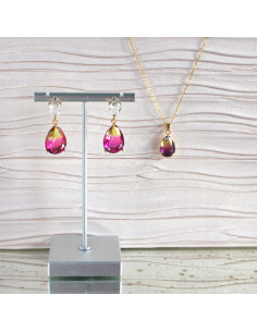 Komplet Naszyjnik z zawieszką STAL CHIRURGICZNA KOLCZYKI...