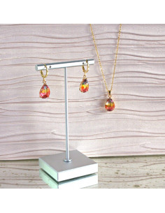 Komplet Naszyjnik z zawieszką STAL CHIRURGICZNA KOLCZYKI...