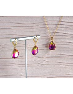 Komplet Naszyjnik z zawieszką STAL CHIRURGICZNA KOLCZYKI... 2