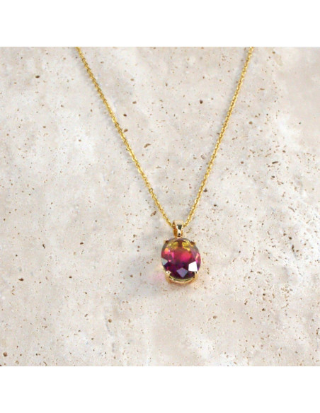 Komplet Naszyjnik z zawieszką STAL CHIRURGICZNA KOLCZYKI CIENIOWANE ELIPSY