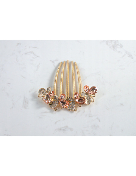 GRZEBIEŃ wsuwany do włosów wtykowy ozdobny Lolita Akcesoria ZŁOTY