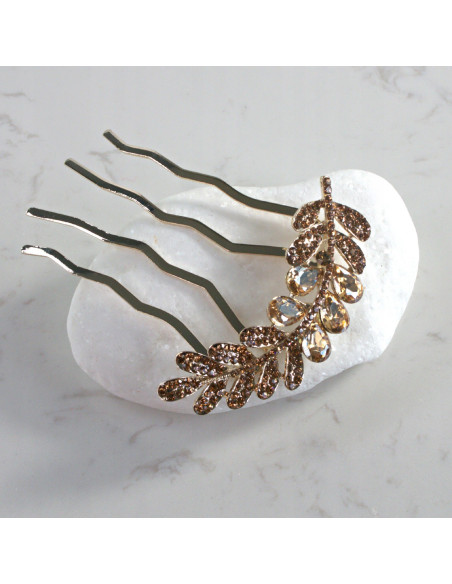 GRZEBIEŃ wsuwany do włosów wtykowy ozdobny KŁOS Lolita Akcesoria ZŁOTY