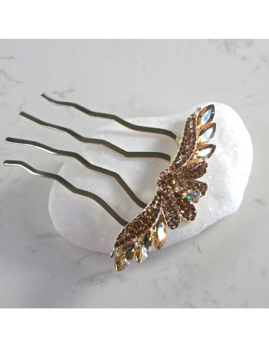 GRZEBIEŃ wsuwany do włosów wtykowy ozdobny PAW...