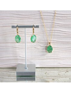 Komplet Naszyjnik z zawieszką STAL CHIRURGICZNA KOLCZYKI...