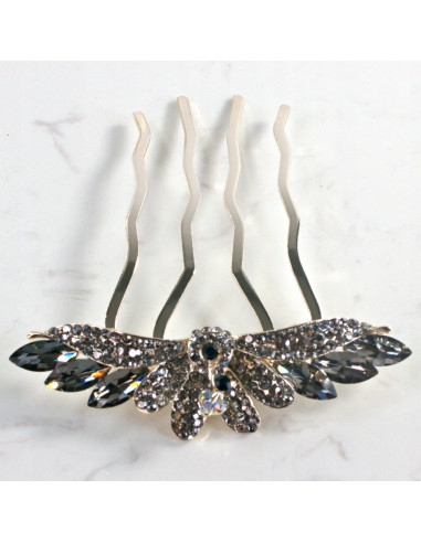 GRZEBIEŃ wsuwany do włosów wtykowy ozdobny PAW...