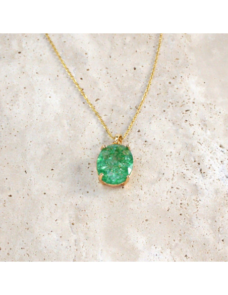 Komplet Naszyjnik z zawieszką STAL CHIRURGICZNA KOLCZYKI "CRACKLE" ELIPSY