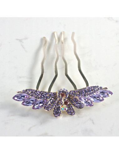 GRZEBIEŃ wsuwany do włosów wtykowy ozdobny PAW...