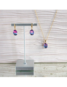 Komplet Naszyjnik z zawieszką STAL CHIRURGICZNA KOLCZYKI...