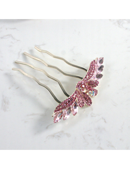 GRZEBIEŃ wsuwany do włosów wtykowy ozdobny PAW Lolita Akcesoria RÓŻOWY