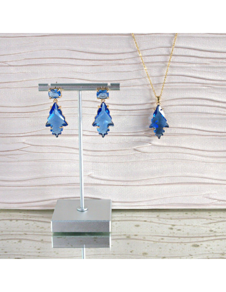 Komplet Naszyjnik z zawieszką STAL CHIRURGICZNA KOLCZYKI CHABROWE