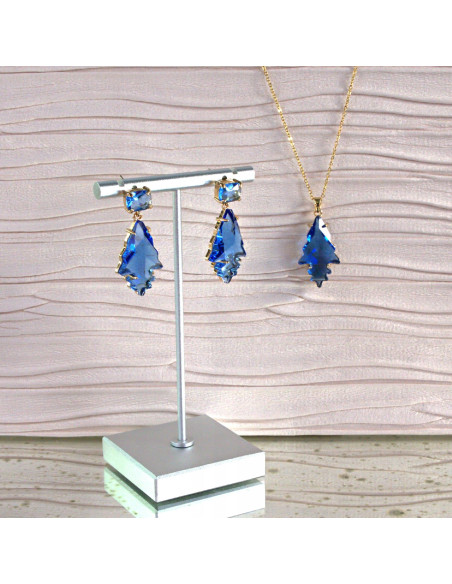 Komplet Naszyjnik z zawieszką STAL CHIRURGICZNA KOLCZYKI CHABROWE