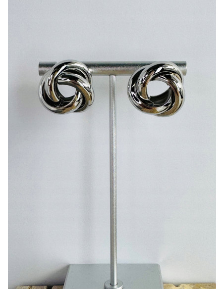 Kolczyki SREBRNY WĘZEŁ SUPEŁ 2 CM Lolita Accessories srebrny sztyft 925