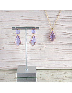 Komplet Naszyjnik z zawieszką STAL CHIRURGICZNA KOLCZYKI...