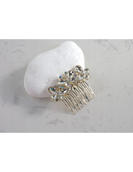 GRZEBIEŃ wsuwany do włosów wtykowy ozdobny MOTYL Lolita Akcesoria CRYSTAL