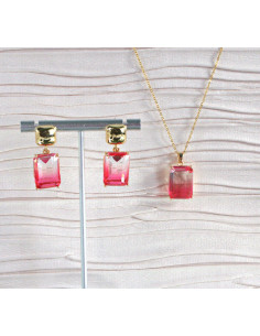 Komplet Naszyjnik z zawieszką STAL CHIRURGICZNA KOLCZYKI...