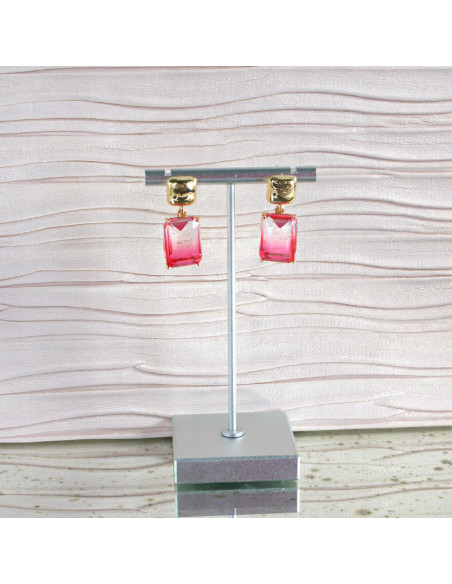 Komplet Naszyjnik z zawieszką STAL CHIRURGICZNA KOLCZYKI "BRYLANTY"