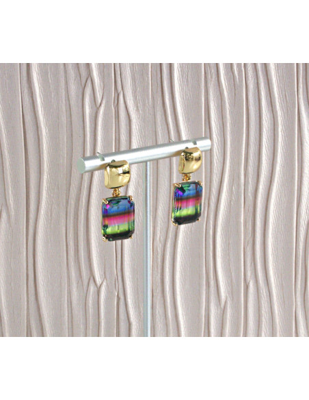 Komplet Naszyjnik z zawieszką STAL CHIRURGICZNA KOLCZYKI "BRYLANTY"