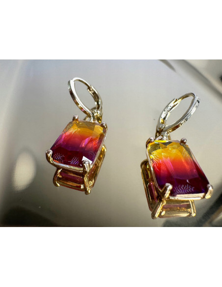 Komplet Naszyjnik z zawieszką STAL CHIRURGICZNA KOLCZYKI "BRYLANTY"