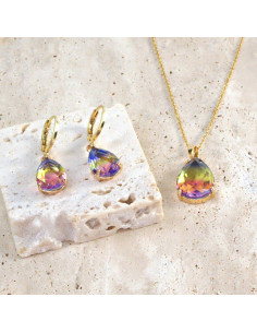 Komplet Naszyjnik z zawieszką STAL CHIRURGICZNA KOLCZYKI...