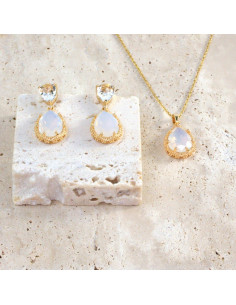 Komplet Naszyjnik z zawieszką STAL CHIRURGICZNA KOLCZYKI...