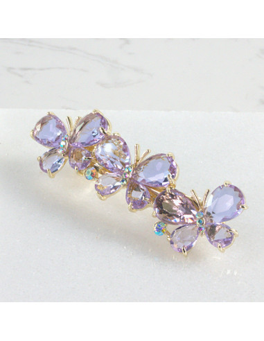 Klamra francuska 3 motyle kryształki  Lolita...