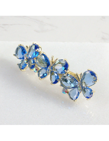 Klamra francuska 3 motyle kryształki  Lolita...