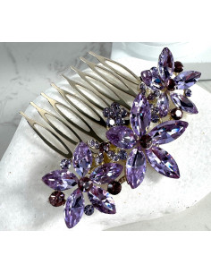 GRZEBIEŃ wsuwany do włosów wtykowy ozdobny diamenty... 2