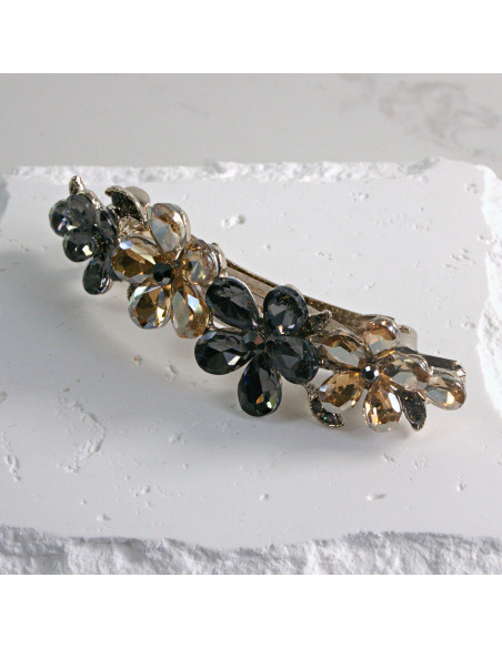 Klamra francuska  4 kwiatki kryształki Lolita akcesoria