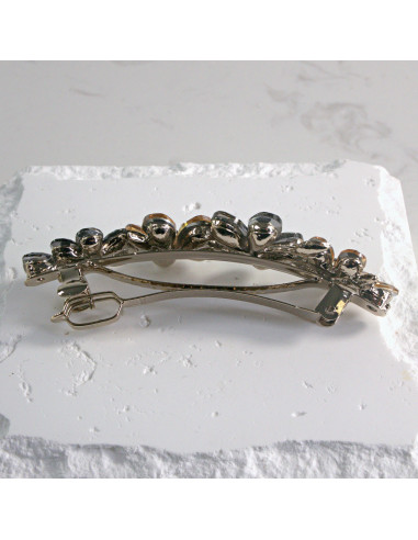 Klamra francuska  4 kwiatki kryształki Lolita...