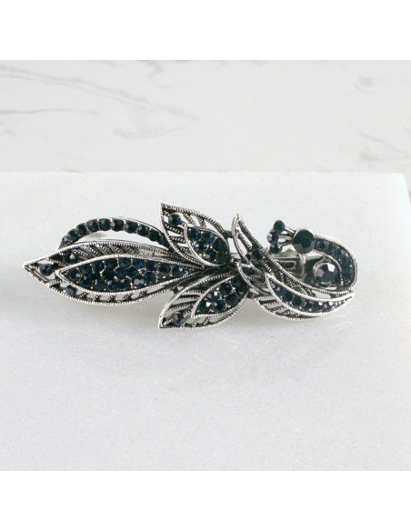 Klamra francuska granatowy liść  Lolita akcesoria