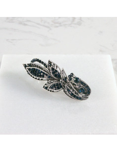 Klamra francuska granatowy liść  Lolita akcesoria 2