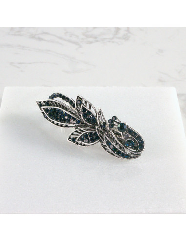 Klamra francuska granatowy liść  Lolita akcesoria