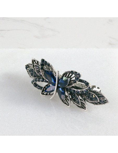 Klamra francuska granatowy motyl Lolita akcesoria