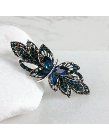 Klamra francuska granatowy motyl Lolita akcesoria