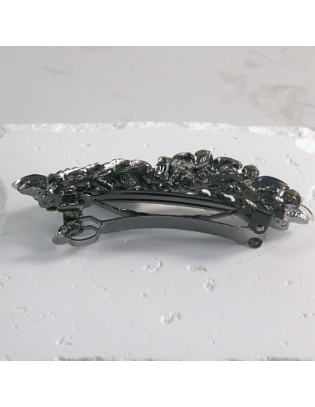 Klamra francuska liść z kryształkami Lolita akcesoria