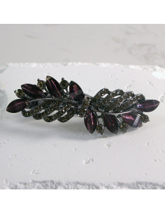 Klamra francuska liść z kryształkami Lolita akcesoria