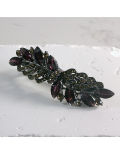 Klamra francuska liść z kryształkami Lolita akcesoria 2