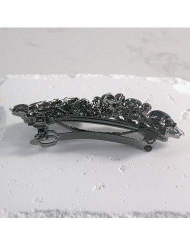 Klamra francuska liść z kryształkami Lolita...