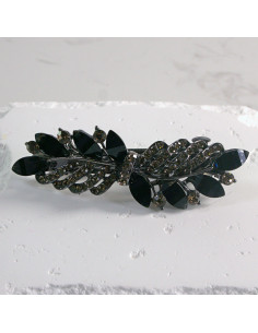 Klamra francuska liść z kryształkami Lolita akcesoria