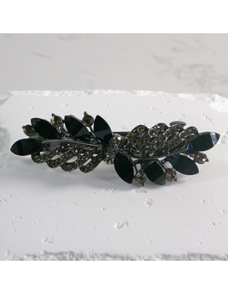 Klamra francuska liść z kryształkami Lolita akcesoria