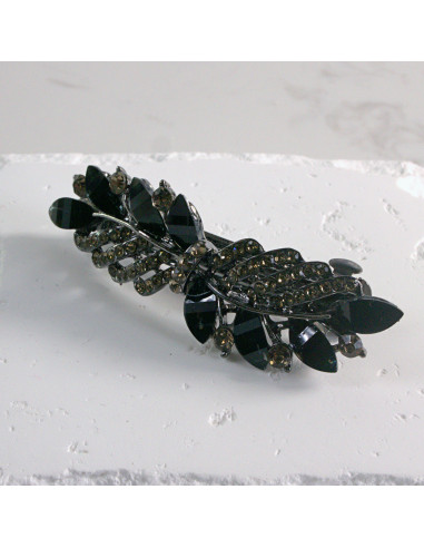 Klamra francuska liść z kryształkami Lolita...