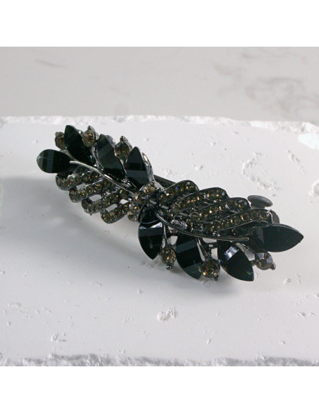 Klamra francuska liść z kryształkami Lolita akcesoria