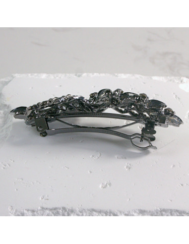 Klamra francuska liść z kryształkami Lolita...