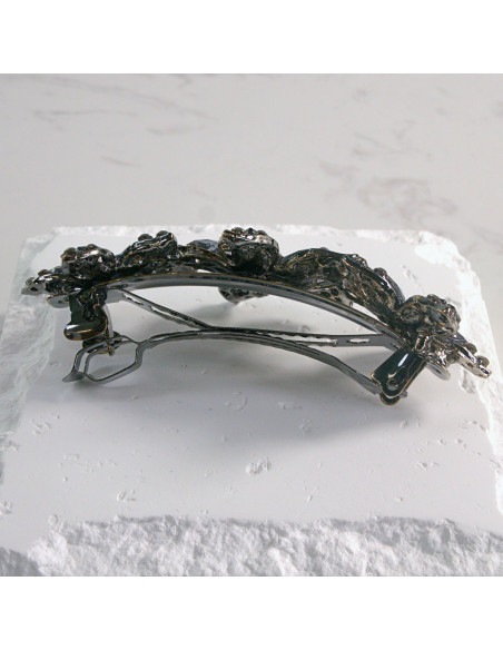 Klamra francuska 3 duże kwiatki z kryształkami Lolita akcesoria