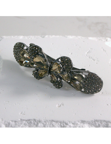 Klamra francuska elegancki motyl kryształki...