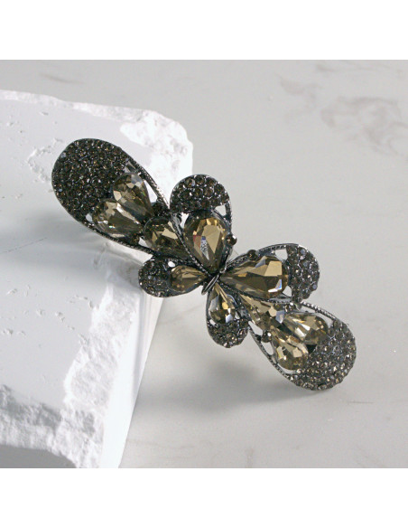 Klamra francuska elegancki motyl kryształki Lolita akcesoria