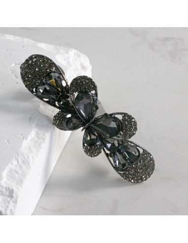 Klamra francuska elegancki motyl kryształki...